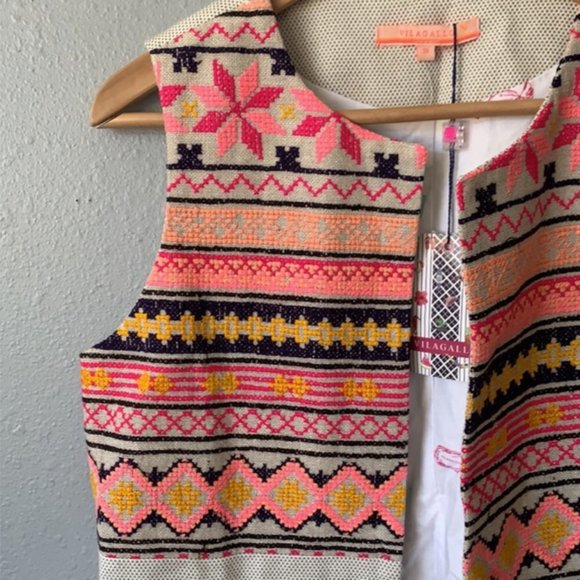 Vilagallo Embroidered Vest, Sz 38 / M - Picture 5 of 9